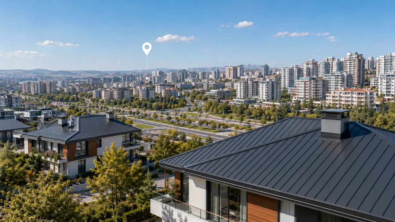 Etimesgut Müstakil Ev Kenet Çatı için Ankara kenet çatı uygulama ve ürün detay görseli
