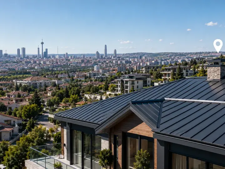 Çankaya Ankara Kenet çatı uygulama görseli Çankaya Ankara kenet çatı ilçe görseli